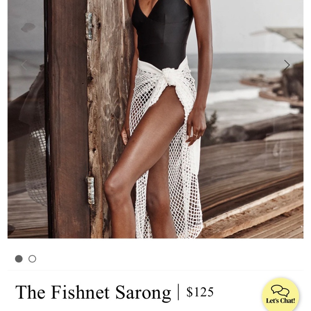 White fishnet sarong